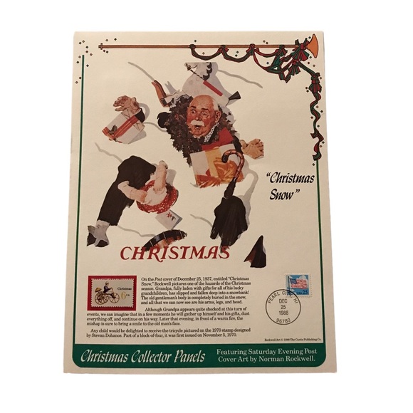 Vintage Christmas Collector Panels Stamp - Picture 2 of 4